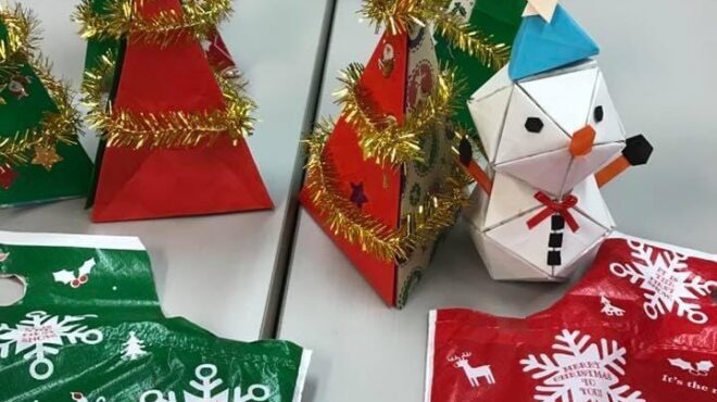 折り紙でクリスマス工作！